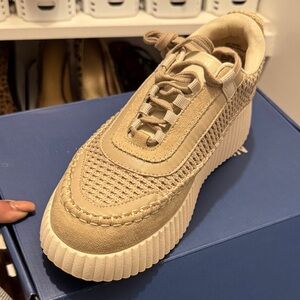 Beige White Mountain Women's Platform Sneaker - Casual Fashion Trainer